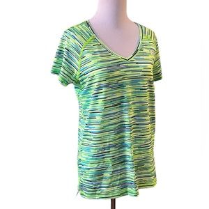 UNDER ARMOUR HEATGEAR SHORT SLEEVE SHIRT NEON GREEN MULTI SIZE M NEW WITH TAGS